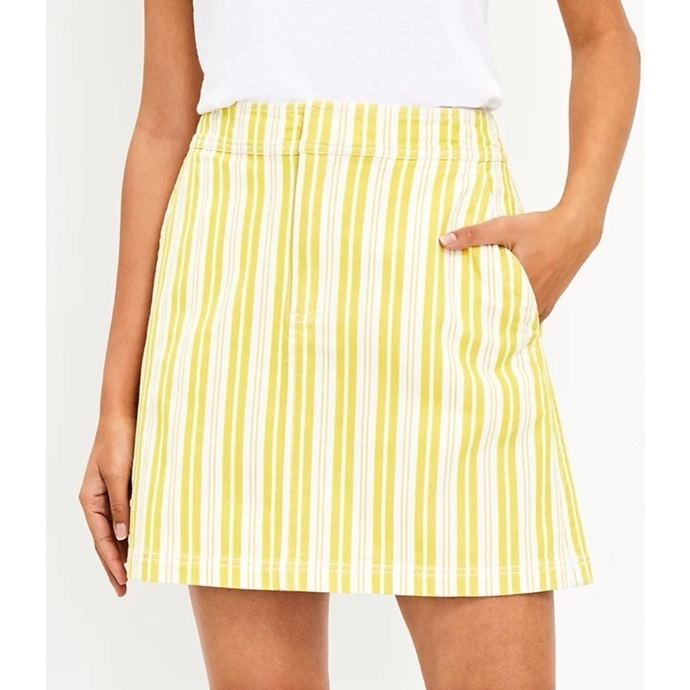 Nwt Loft Striped Pocket Shift Skirt